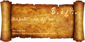 Bajnóczy Éva névjegykártya